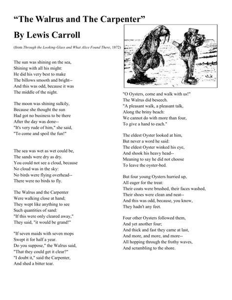 walrus and the carpenter lyrics